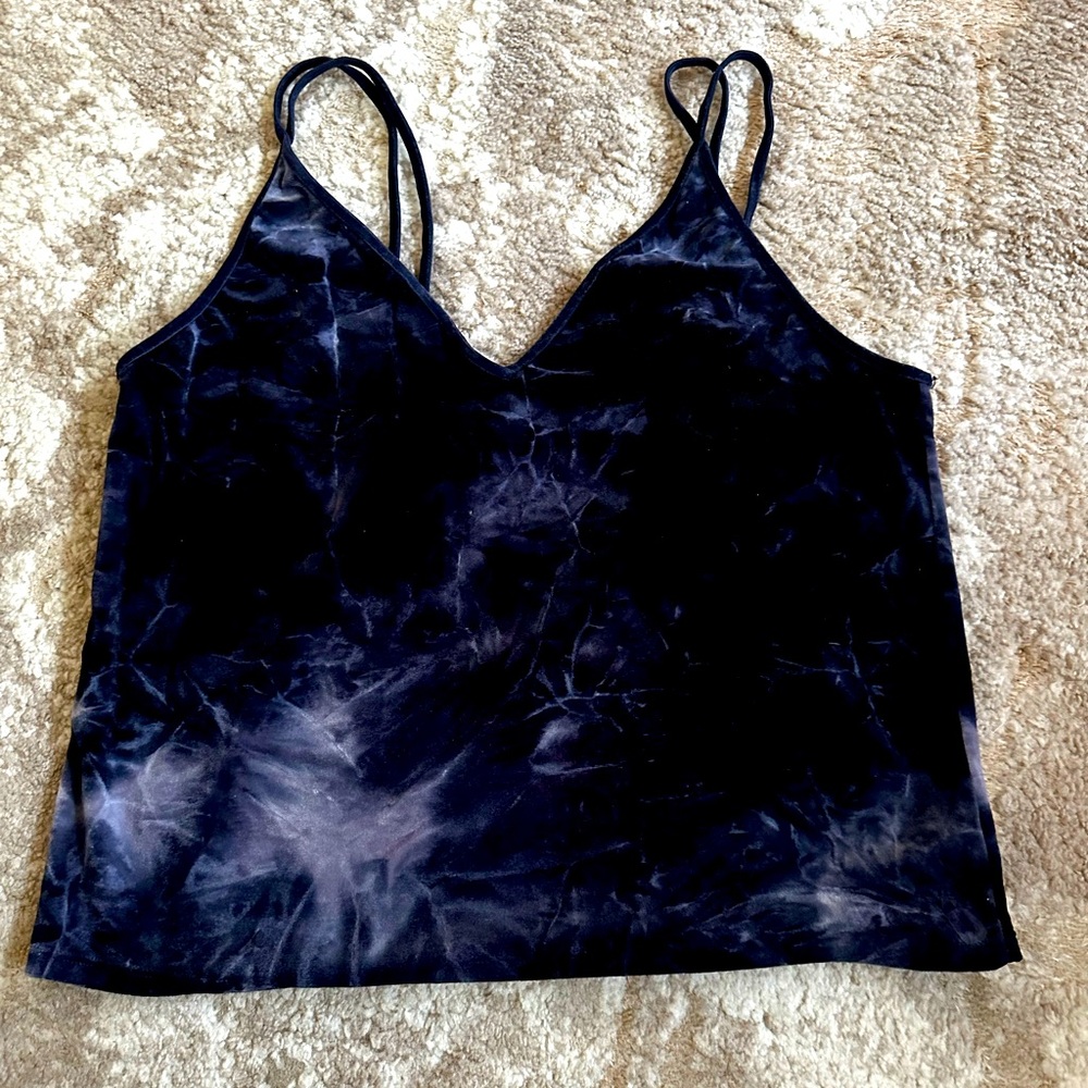 American Eagle- dark blue velvet tank
